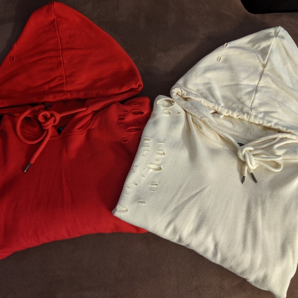 galaxy Other - 2 Distressed Hooded Shirts